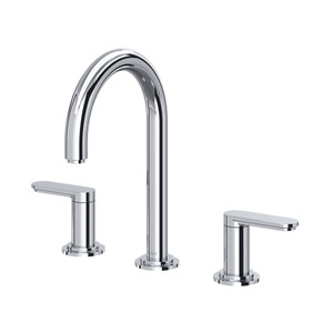 Arca Widespread Bathroom Faucet With C-Spout - Chrome | Model Number: AARD08C - Product Knockout