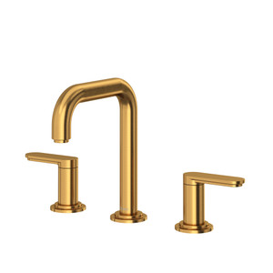 Arca Widespread Bathroom Faucet With U-Spout - Brushed Gold | Model Number: AASQ08BG - Product Knockout