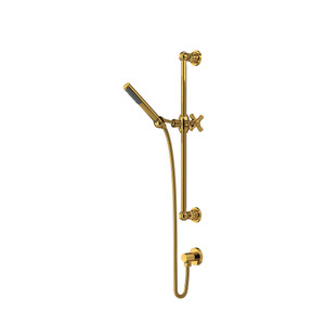 Handshower Set With 21" Slide Bar And Single Function Handshower - Unlacquered Brass | Model Number: AKIT8073XMULB
