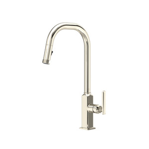 Apothecary Pull-Down Kitchen Faucet With U-Spout - Polished Nickel | Model Number: AP56D1LMPN - Product Knockout