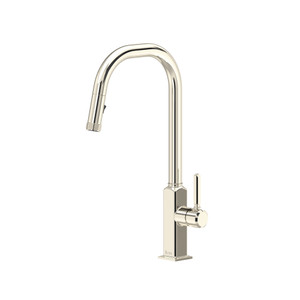 Apothecary™ Pull-Down Kitchen Faucet With U-Spout - Polished Nickel | Model Number: AP56D1LMPN