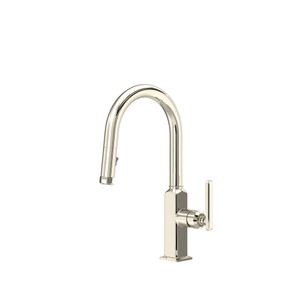Apothecary Pull-Down Bar/Food Prep Kitchen Faucet - Polished Nickel | Model Number: AP65D1LMPN - Product Knockout