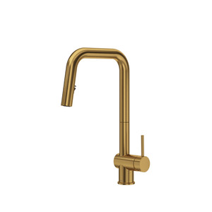 Azure Pull-Down Kitchen Faucet With U-Spout - Brushed Gold | Model Number: AZSQ201BG - Product Knockout