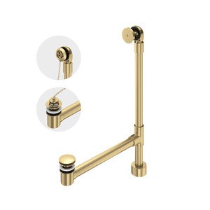 Freestanding Bathtub Drain Kit For Above-Floor Installation Box - Antique Gold | Model Number: K-50-AG - Product Knockout