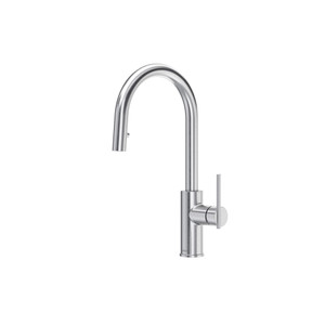 Lateral Pull-Down Kitchen Faucet With Single Spray - Stainless Steel | Model Number: LT101SS - Product Knockout