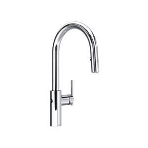 Lateral Pull-Down Touchless Kitchen Faucet With C-Spout - Chrome | Model Number: LT211C - Product Knockout