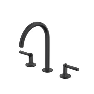 Modelle Widespread Bathroom Faucet With C-Spout - Matte Black | Model Number: MD08D3LMMB - Product Knockout