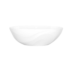 Seros™ 65" x 30" Freestanding Soaking Bathtub With Flat Rim - Standard White (Matte) | Model Number: SE3-N-SW-OF