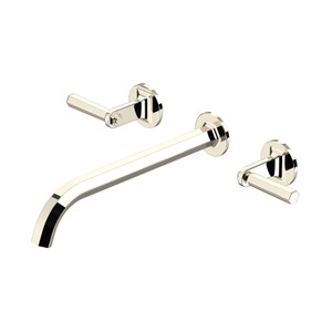 Modelle Wall Mount Tub Filler Trim With C-Spout - Polished Nickel | Model Number: TMD06W3LMPN - Product Knockout