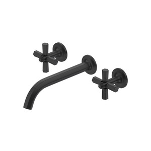 Modelle Wall Mount Bathroom Faucet Trim - Matte Black | Model Number: TMD08W3XMMB - Product Knockout