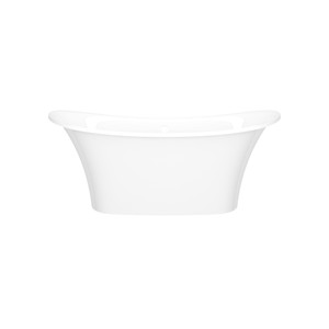 Toulouse 60" X 29" Freestanding Soaking Bathtub - Standard White | Model Number: TO2-N-SW-OF - Product Knockout