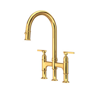 Southbank Pull-Down Bridge Kitchen Faucet - English Gold | Model Number: U.SB58D3LMEG - Product Knockout