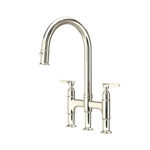 Southbank Pull-Down Bridge Kitchen Faucet - Polished Nickel | Model Number: U.SB58D3LMPN - Product Knockout