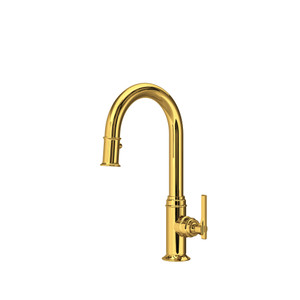 Southbank Pull-Down Bar/Food Prep Kitchen Faucet - Unlacquered Brass | Model Number: U.SB65D1LMULB - Product Knockout