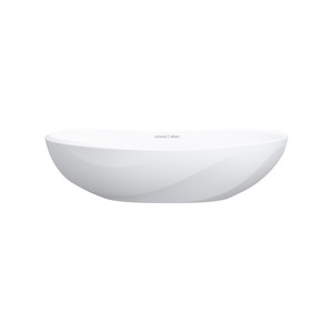 Seros™ 21" x 11" Oval Vessel Lavatory Sink - Standard White (Matte) | Model Number: VB-SER55M-SM-IO