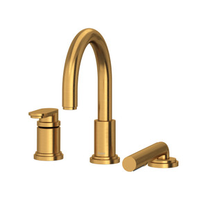 Arca 3- Hole Deck Mount Tub Filler Trim - Brushed Gold | Model Number: TAA10BG