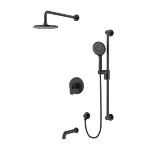 Garniture pour ensemble de douche 1345 - Noir | Numéro de modèle: TKIT1345AABK-CW