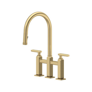 Apothecary™ Bridge Pull-Down Kitchen Faucet - Antique Gold | Model Number: AP58D3LMAG