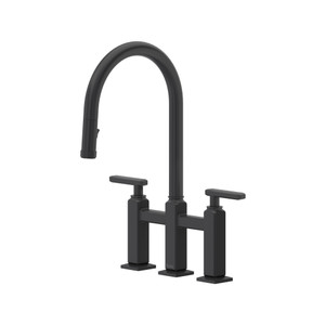 Apothecary™ Bridge Pull-Down Kitchen Faucet - Matte Black | Model Number: AP58D3LMMB