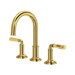 San Giovanni™ Widespread Lavatory Faucet With C-Spout - Unlacquered Brass | Model Number: SG08D3LMULB