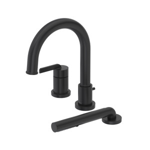 Authentica™ 3-Hole Deck Mount Tub Filler Trim - Black | Model Number: TAU10BK