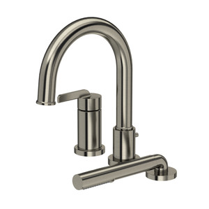 Authentica™ 3-Hole Pressure Balance Deck Mount Tub Filler Trim - Brushed Nickel | Model Number: TAU16BN