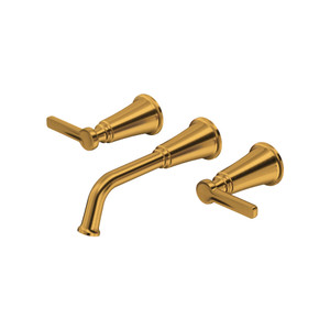Momenti™ Wall Mount Lavatory Faucet Trim - Brushed Gold | Model Number: TMMSQ03JBG