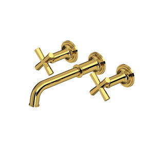 Garniture de robinet de lavabo mural San Giovanni™ - Laiton non laqué | Numéro de modèle: TSG08W3XMULB