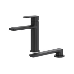DISCONTINUED Ever 2-Hole Pressure Balance Deck Mount Tub Filler - Black | Model Number: EV02BK-SPEX