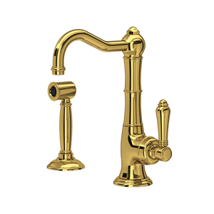 Cinquanta Acqui Kitchen Faucet With Side Spray - Unlacquered Brass | A3650LMWSULB-2
