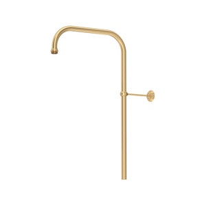 31" X 15" Rigid Riser Shower Outlet - Satin English Gold | Model Number: U.5393SEG