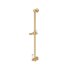 25" Slide Bar With Integrated Volume Control And Outlet - Satin English Gold | Model Number: U.5535SEG