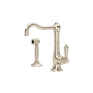 Acqui® Bar/Food Prep Kitchen Faucet With Side Spray - Satin Nickel | Model Number: A3650/6.5LMWSSTN-2