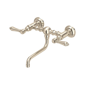 Acqui® Wall Mount Bridge Lavatory Faucet - Satin Nickel | Model Number: A1405/44LMSTN-2