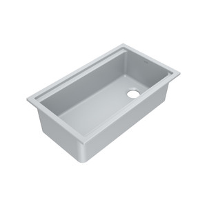 Allia™ 33" Fireclay Undermount Chef/Workstation Sink - Satin Grey Finish | Model Number: ALUM3319WS04