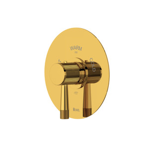 Amahle™ 3/4" Thermostatic Trim Without Volume Control - Unlacquered Brass | Model Number: TAM13W1LMULB