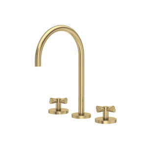 Amahle™ Widespread Lavatory Faucet With C-Spout - Antique Gold | Model Number: AM08D3XMAG