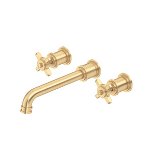 Armstrong™ Wall Mount Lavatory Faucet Trim - Satin English Gold | Model Number: U.TAR08W3XMSEG