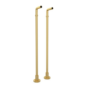 Floor Pillar Unions - Satin Unlacquered Brass | Model Number: ZA386-SUB
