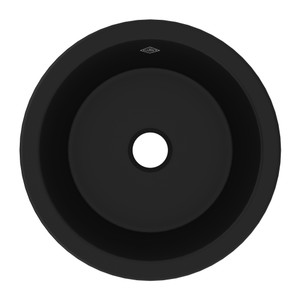 DISCONTINUED Lancaster™ 18" Single Bowl Round Bar/Food Prep Fireclay Kitchen Sink -  | Model Number: UM1807MB