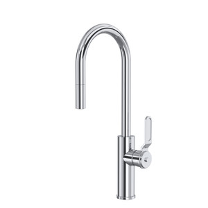 Myrina™ Pull-Down Bar/Food Prep Kitchen Faucet With C-Spout - Polished Chrome | Model Number: MY65D1LMAPC