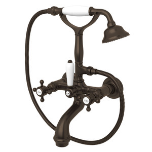 DISCONTINUED Viaggio® Exposed Wall Mount Tub Filler - Tuscan Brass | Model Number: A2101XMTCB