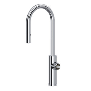 Eclissi™ Pull-Down Bar/Food Prep Kitchen Faucet With C-Spout - Less Handle - Polished Chrome | Model Number: EC65D1APC