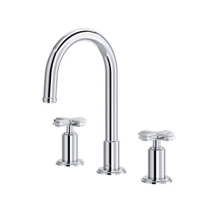 Manifesto™ Widespread Lavatory Faucet With C-Spout - Chrome | Model Number: MFRD08+C