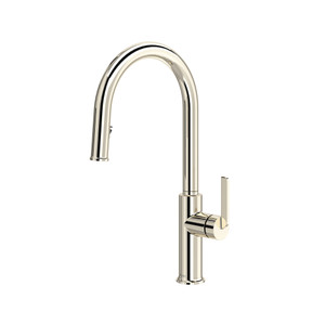 Authentica™ Pull-Down Kitchen Faucet With C-Spout - Polished Nickel | Model Number: AU201PN