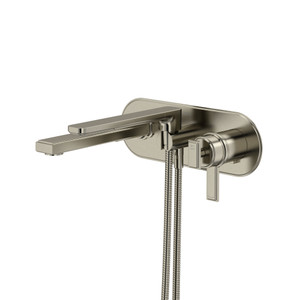 Manifesto™ Wall Mount Thermostatic/Pressure Balance Tub Filler Trim - Brushed Nickel | Model Number: TMF21BN