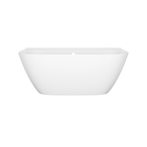 Lussari 63" X 30" Freestanding Back To Wall Bathtub With Void And Tile Flange - Standard White (Gloss) | Model Number: LU4-N-TF-SW-OF