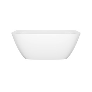 Lussari 63" X 30" Freestanding Back To Wall Bathtub With Void And Tile Flange - Standard White (Gloss) | Model Number: LU4-N-TF-SW-NO