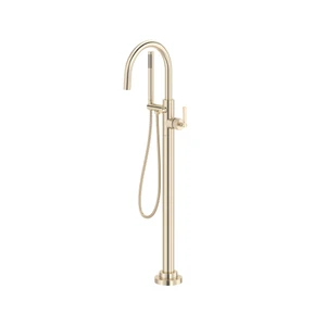Apadana™ Single Hole Floor Mount Tub Filler Trim - Satin Nickel | Model Number: TAD06HF1LMSTN
