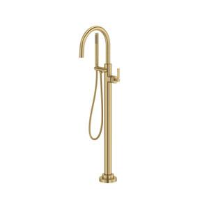 Apadana™ Single Hole Floor Mount Tub Filler Trim - Antique Gold | Model Number: TAD06HF1LMAG